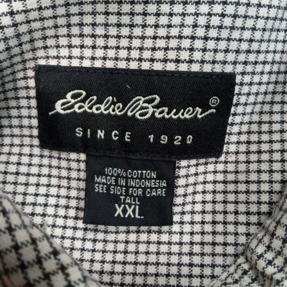 Eddie Bauer Mens Shirt Biege Tall XXL Pocket Button Up Preppy Career 2XL - Picture 9 of 12